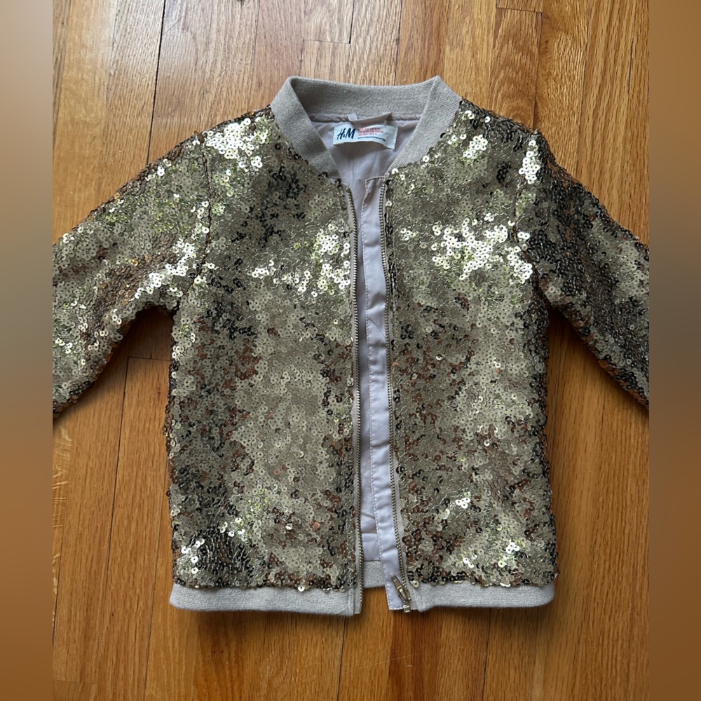 H&M Gold Sequin Jacket 3-4T